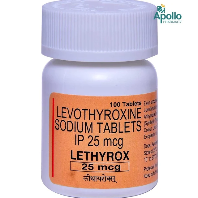 Lethyrox 25 mcg Tablet - 1 Bottle Of 100 Tablets