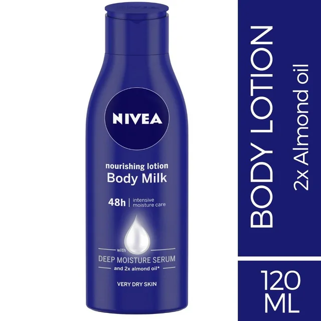 Nivea Body Lotion Nourishing Body Milk with Almond Oil And Vitamin E - 120ml