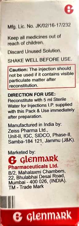 Milibact 750mg Injection - 1 Vial
