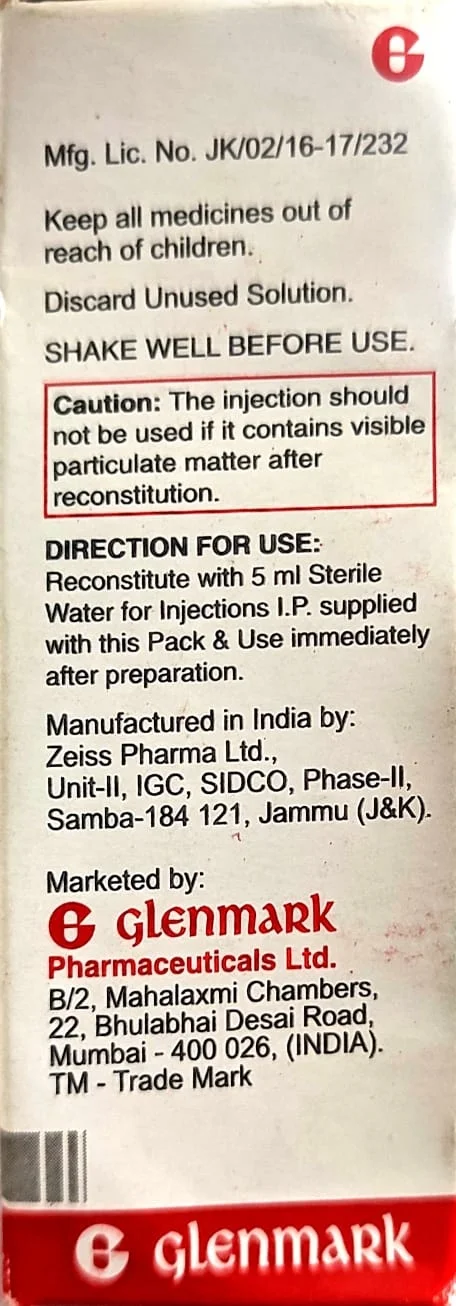 Milibact 750mg Injection - 1 Vial