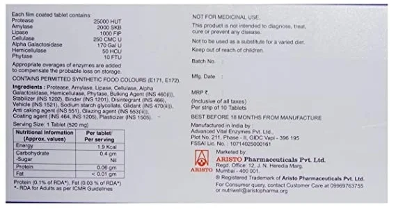 Aristozyme Gold - 1 Strip