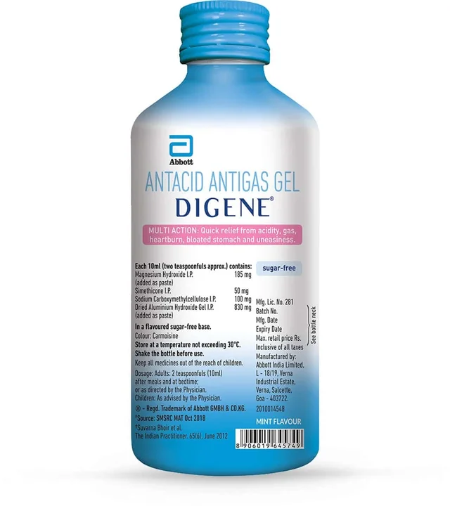 Digene Acidity & Gas Relief Gel - Mint, 200ml