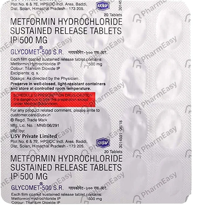Glycomet 500 Tablet - 1Strip