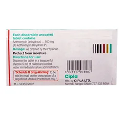 Azee 100mg Tablet DT - 1 Strip