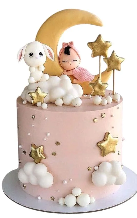Elegant Baby Shower Cake - 1kg