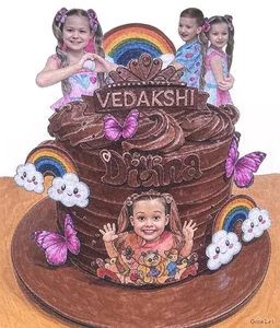 Rainbow Princess Cake - 3.5 Kg