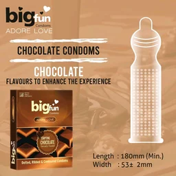 BigFun Condom - Chocolate, 1 Packet