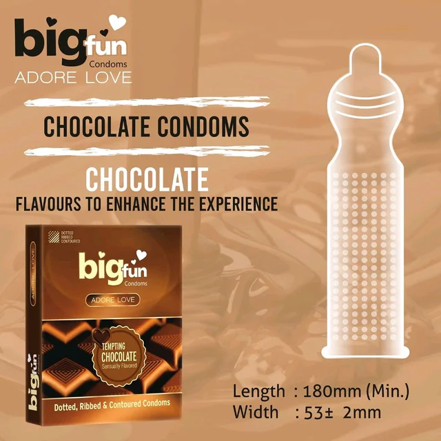BigFun Condom - Chocolate, 1 Packet