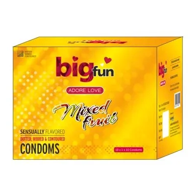 BigFun Condom - Mixed Fruit, 1 Packet
