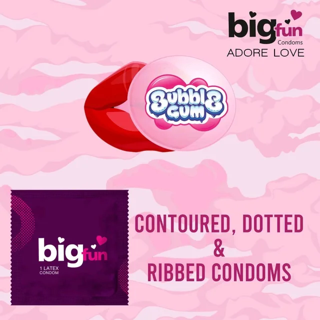 BigFun Condom - Bubble Gum, 1 Packet