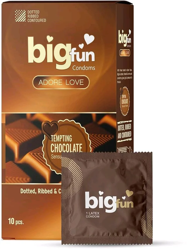 Bigfun Condom - 1 Pack Of 10 Pis, Chocolate