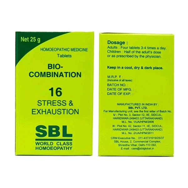 Sbl Bio-combination 16 Stress & Exhaustion - 25gm