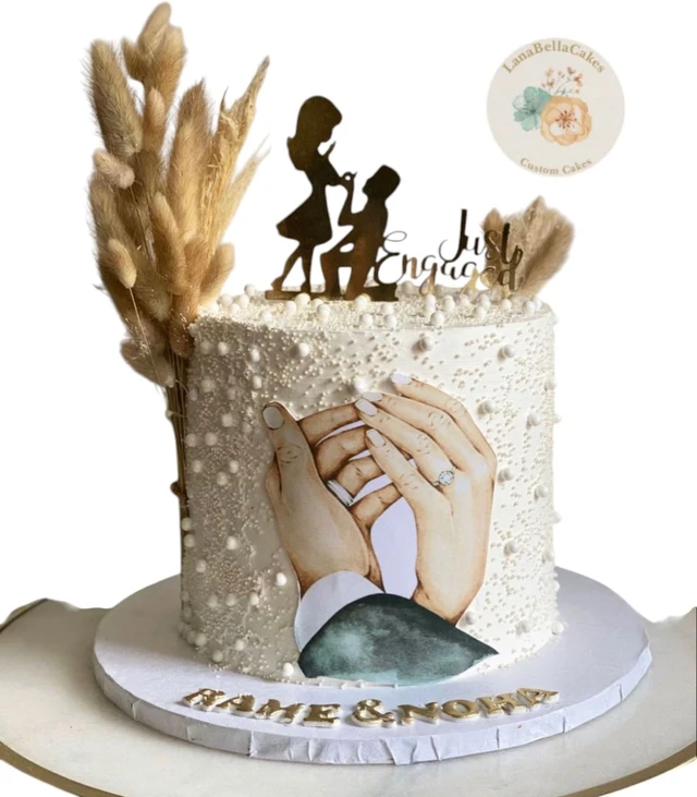 Pearl Engagement Cake - 4.5 Kg