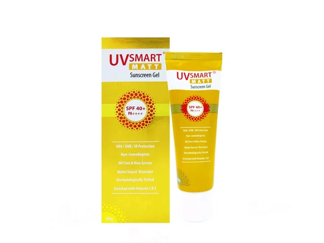 UVsmart Matt Sunscreen Gel SPF 40+ PA++++ | UVA/UVB/IR Protection | Oil-Free, Non-Greasy & Water/Sweat Resistant tube of 50 gm Gel - 1 Tube