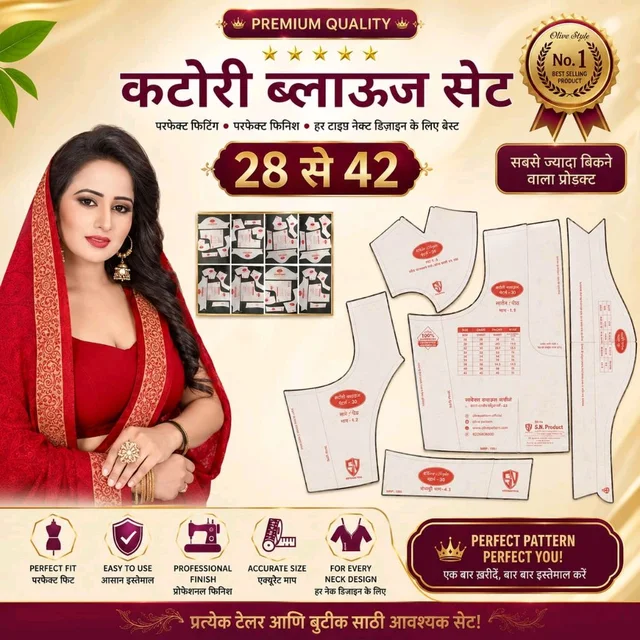 प्रीमियम कटोरी ब्लाउज फुल सेट (8 PCS)