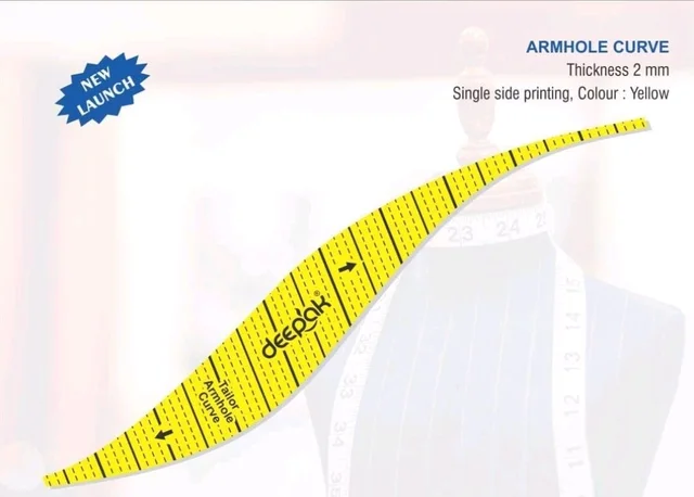 Arm Hole Curve, L Square ruler, White French curve with markings, and Straight ruler 30 cm Combo (4pcs). Used in fashion design, tailoring, and sewing for creating patterns, measuring fabric