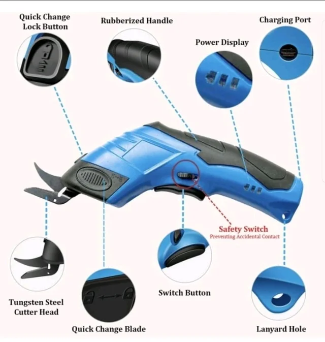 Electric Scissors 1000ORPM Recharge able to 3.6V
