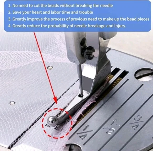 Sewing Machine Presser Foot - Bead & Sequin Special Foot for Fabric || Industrial Sewing Machine Presser Foot
