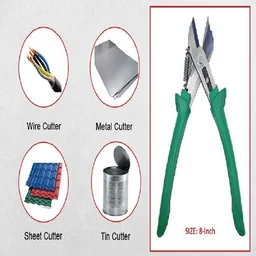 PILERMAN Sturdy Steel Katiya Popat Cutter/Tincutter/Sheetcutter Green - 8-inch