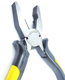 PILERMAN Combination Plier with Anti Slip Handle with Spring (Yellow & Black) - 8-inch