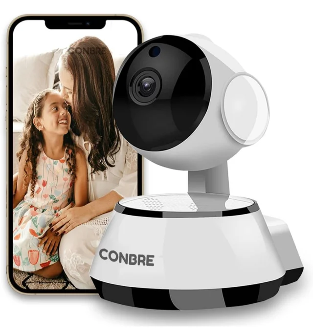 2MP Full HD Smart Wi-Fi CCTV Home Security Camera for Home and office | 360° with Pan Tilt | Two way communication | Motion Alert | Night Vision | SD Card (Upto 128 GB)