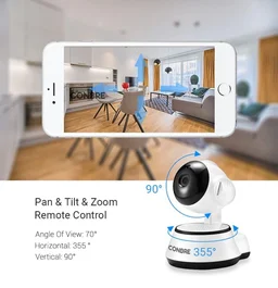 2MP Full HD Smart Wi-Fi CCTV Home Security Camera for Home and office | 360° with Pan Tilt | Two way communication | Motion Alert | Night Vision | SD Card (Upto 128 GB)