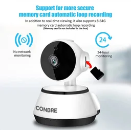 2MP Full HD Smart Wi-Fi CCTV Home Security Camera for Home and office | 360° with Pan Tilt | Two way communication | Motion Alert | Night Vision | SD Card (Upto 128 GB)