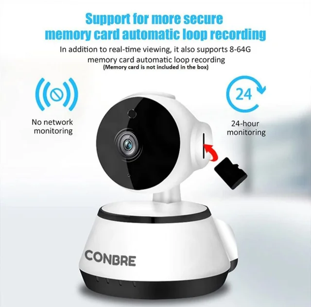 2MP Full HD Smart Wi-Fi CCTV Home Security Camera for Home and office | 360° with Pan Tilt | Two way communication | Motion Alert | Night Vision | SD Card (Upto 128 GB)