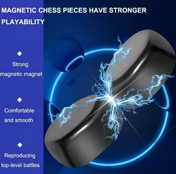 Accessories Roy.Multiplayer Magnetic Chess Game with 20 Stones Table Top Party Travel Family Fun Magnet Game Set and Strategy Puzzle Toy, Birthday Girft for Kids Magnetic Rock Game