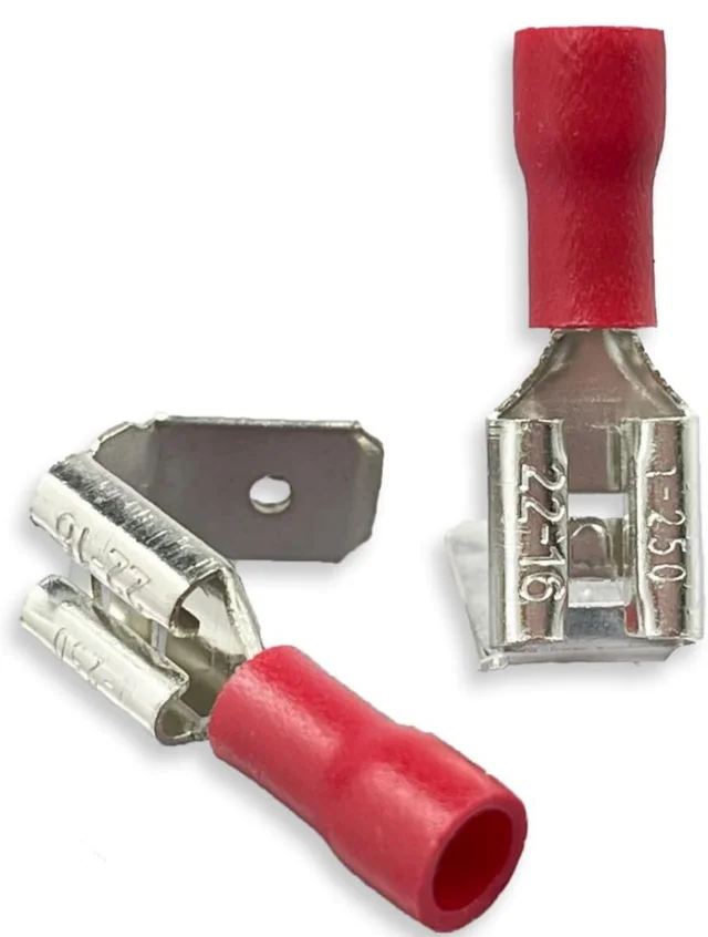 GLOBOMOTIVE Piggy Back Terminal 22-16 AWG : PVC Semi-Insulated Piggy Back Spade Quick Splice Wire Terminals/Connectors: Electrical Connections | Pack of 1 Pieces