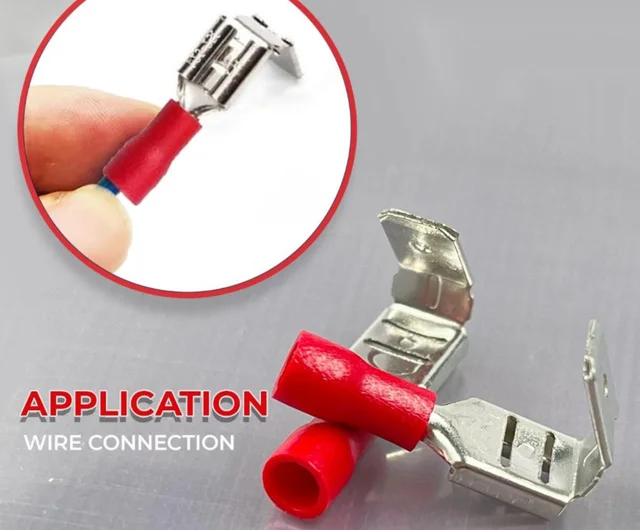GLOBOMOTIVE Piggy Back Terminal 22-16 AWG : PVC Semi-Insulated Piggy Back Spade Quick Splice Wire Terminals/Connectors: Electrical Connections | Pack of 1 Pieces