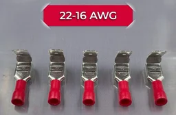 GLOBOMOTIVE Piggy Back Terminal 22-16 AWG : PVC Semi-Insulated Piggy Back Spade Quick Splice Wire Terminals/Connectors: Electrical Connections | Pack of 1 Pieces