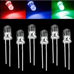 Accessories Roy 1Pieces RGB Auto colour changing (RED+BLUE+GREEN) Led diode 5mm, 2 Pin Flashing Transparent clear Light emitting diode