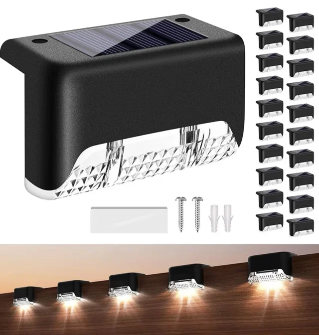 Accessories Roy Outdoor Solar Light Waterproof Balcony,Fence,Gate,Yard,Railing,Window Decor Light Garden lamp Home Stair Step Lights Balcony Led Solar Powered Lights