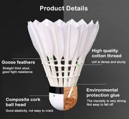Accessories Roy Pack of (1 Piece Shuttlecock) Professional Feather Shuttle for Both Beginners & Professionals (1 Piece Shuttlecock)