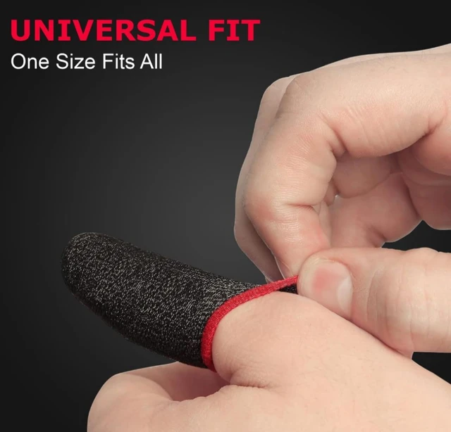 Accessories Roy Gaming Thumb & Finger Sleeves – Anti-Slip, Sweat-Proof, High Precision for PUBG, COD, Freefire & Other Mobile Games – Breathable, Washable & Universal Fit – 2 Pairs