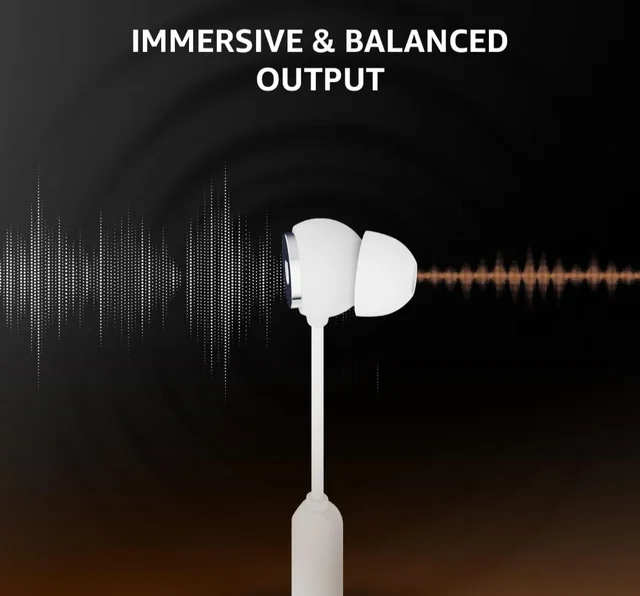 Accessories Roy Accessories Roy Wired Earphones with 3.5mm Jack/Aux | in Ear Wired Earphones | Deep Bass, Tangle-Free Cable,5-year warranty / Comfortable Fit | White