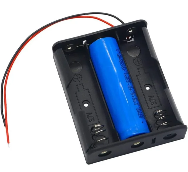 18650 Battery Holder For Cell Lithium Battery Holder Box 3.7v 18650 Battery holder 3-Slot - Wire Leads