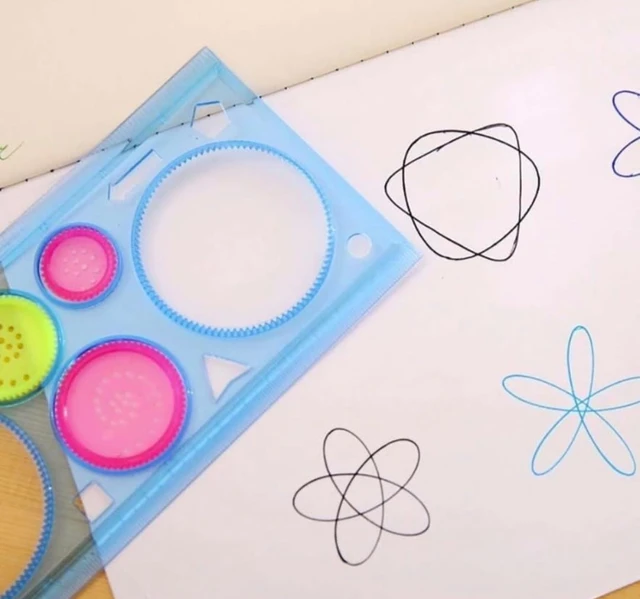 Accessories Roy Birthday Return Gifts - 1Pcs Designer Ruler Puzzle Game | Spirograph Set for Kids 8-10 Years & Adults