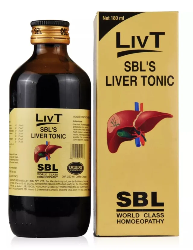 Homeopathy Liver LivT Tonic (180ml) - SBL LivT
