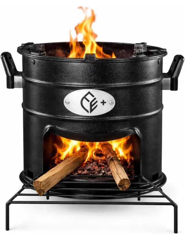 Less Smoke wood stove for Home & Outdoor camping Cooking - Biomass Stove Smokeless - Desi iron chulha for wood cooking Cookstove