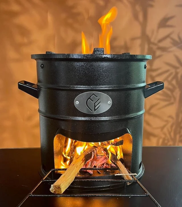 Accessories Roy Less Smoke wood stove for Home & Outdoor camping Cooking - Biomass Stove Smokeless - Desi iron chulha for wood cooking Cookstove