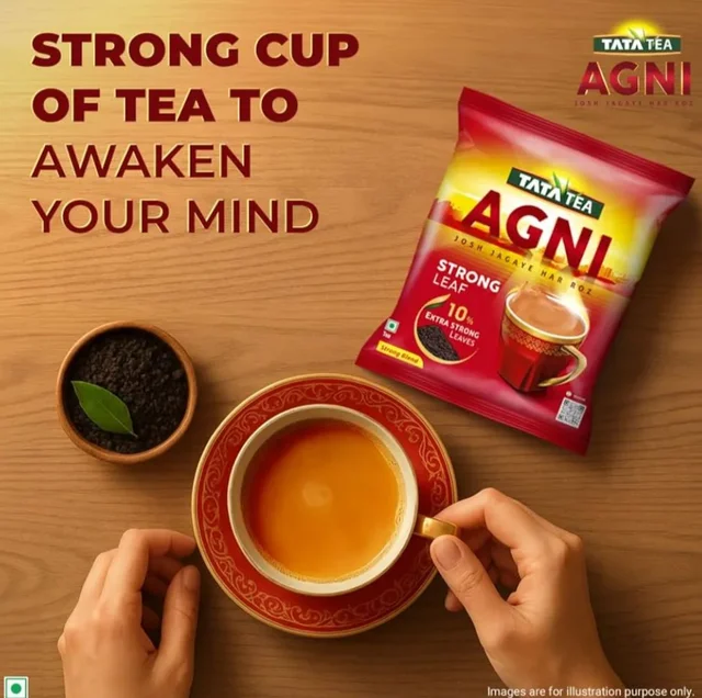 Tata Agni Tata Tea Agni 1kg, Strong Chai With 10% Extra Strong Leaves, Black Tea