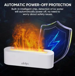 150ml Aromatherapy with 7-Color LED Light, Customizable Timer, and Mesmerizing Flame Effect for Relaxation and Ambiance.