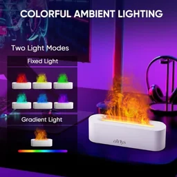 150ml Aromatherapy with 7-Color LED Light, Customizable Timer, and Mesmerizing Flame Effect for Relaxation and Ambiance.