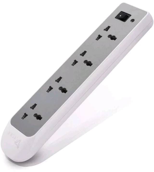 Syska EBS-0401 Essential 4-Socket Surge Protector with 2M Wire Length (White)