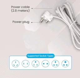 Zebronics ZEBRONICS ZEB-PS4301 2500 WATTS Power Extension Socket with 4 Universal sockets