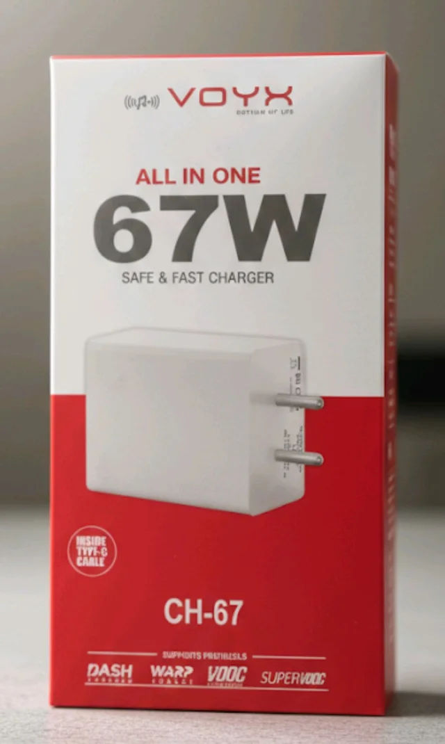 VOYX CH-67 67W Super Fast Charger with Type-C Cable