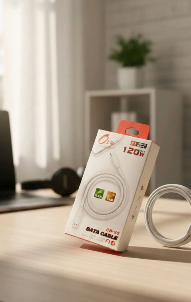 Oxy CB-25: Ultra-Fast Lightning Charging & Data Sync Cable