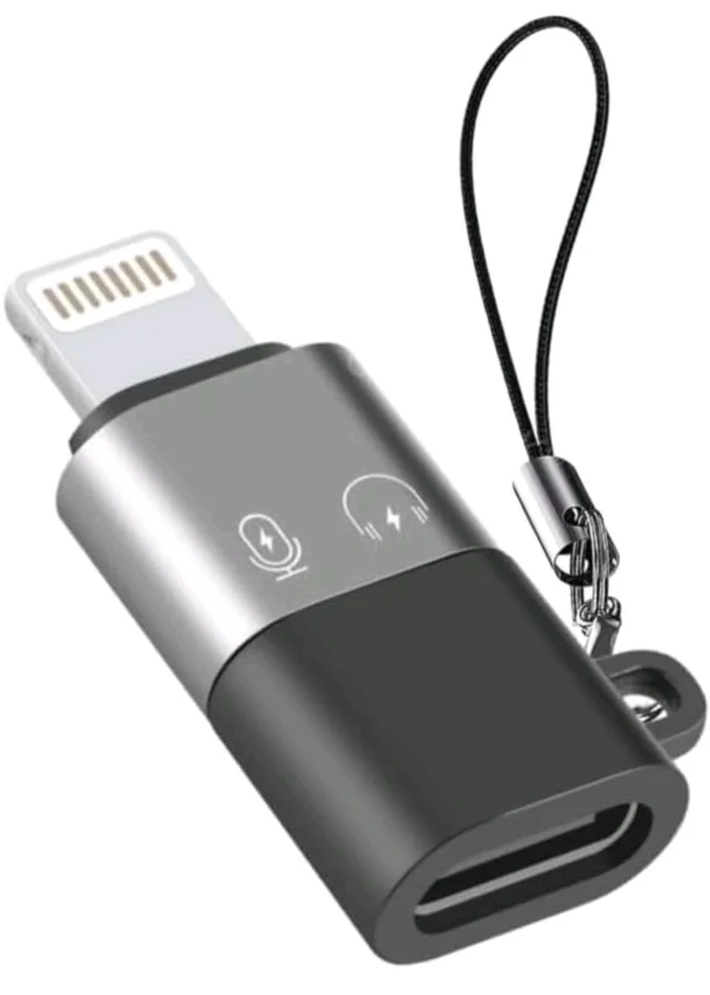 Lightning Male to USB C Connector Convertor for 8-pin to Type C Female Fast Charging Extender Compatible for All iOS Devices